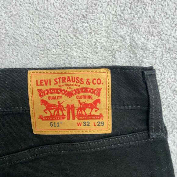 NWOT Levi's 511 Men's W32 L29 Slim Fit Black Denim Jeans - Picture 4 of 8
